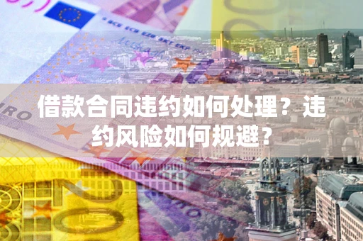 武汉借款合同违约如何处理？违约风险如何规避？