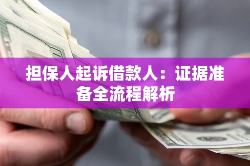 武汉担保人起诉借款人：证据准备全流程解析